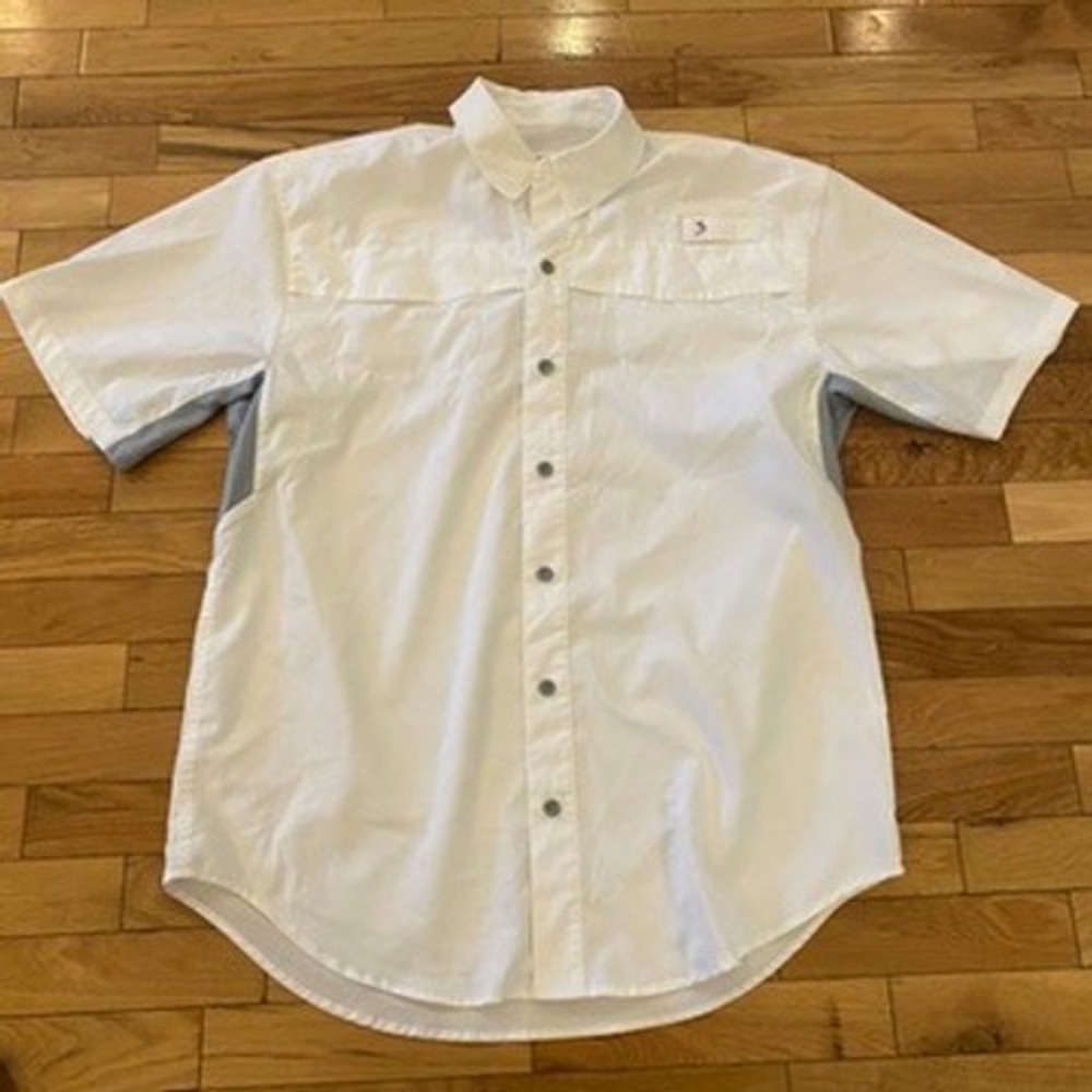 Reel Legends‎ Mariner II Mens Short Sleeve Button Up Shirt Fishing Outdoor M